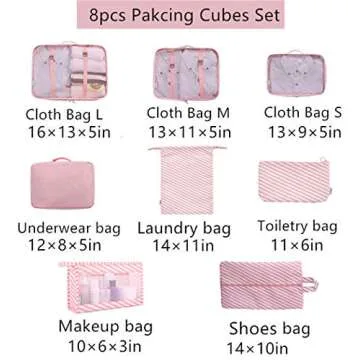 OEE Luggage Packing Organizers Packing Cubes Set for Travel