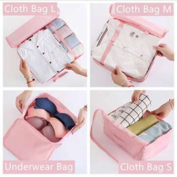 OEE Luggage Packing Organizers Packing Cubes Set for Travel