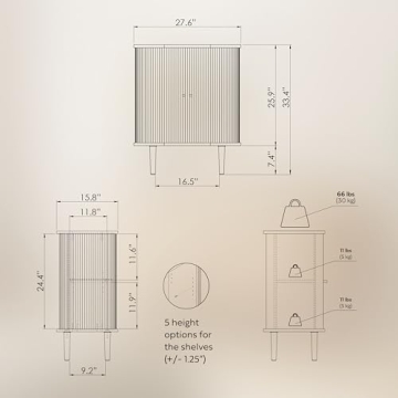 Elegant WERMO 28'' Bar Cabinet with Storage and Style