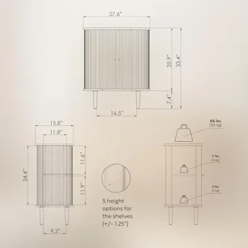 Elegant WERMO 28'' Bar Cabinet with Storage and Style