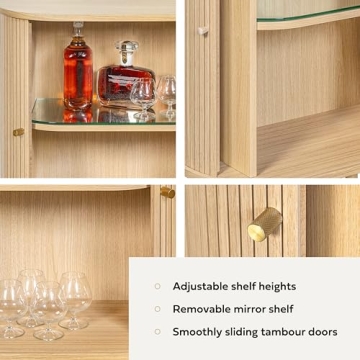 Elegant WERMO 28'' Bar Cabinet with Storage and Style