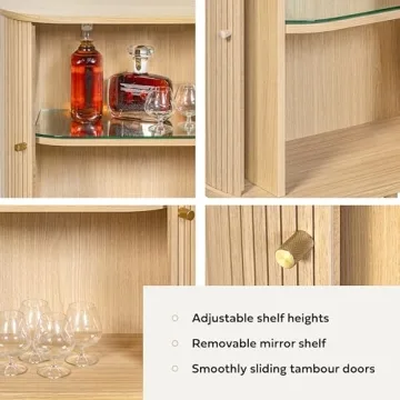 Elegant WERMO 28'' Bar Cabinet with Storage and Style