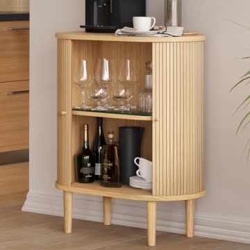 Elegant WERMO 28'' Bar Cabinet with Storage and Style