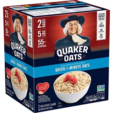 Quaker 1-Minute Oatmeal - Non-GMO, 2.5 lb Pack of 2