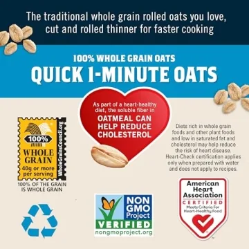 Quaker 1-Minute Oatmeal - Non-GMO, 2.5 lb Pack of 2