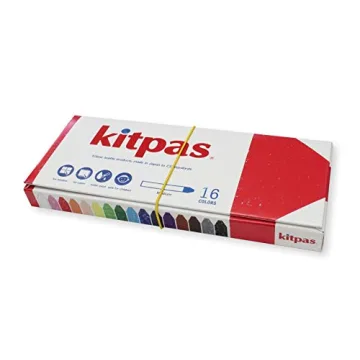 Kitpas Crayon Medium 16 Colours for All Surfaces
