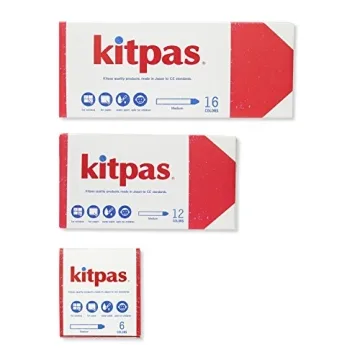 Kitpas Crayon Medium 16 Colours for All Surfaces