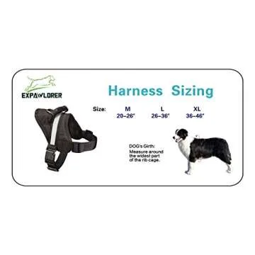 Big Dog Harness - Soft Reflective No Pull Black Size L 26-36 inch