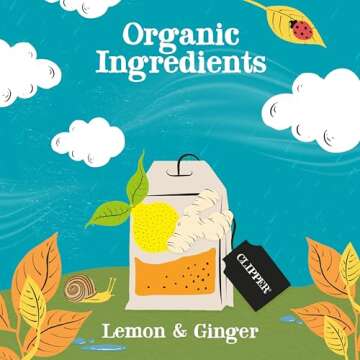 Clipper Tea Lemon & Ginger Teabags – Caffeine Free, USDA Organic, Great Hot or Iced – Aromatic, Natural, Fair & Delicious – 20 Tea Bags