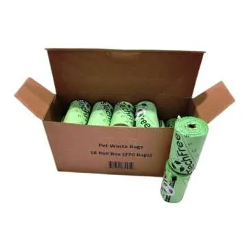 Plastech Pet Waste Disposal Bags - 100% Home Compostable/Plant-Based, 270 Count