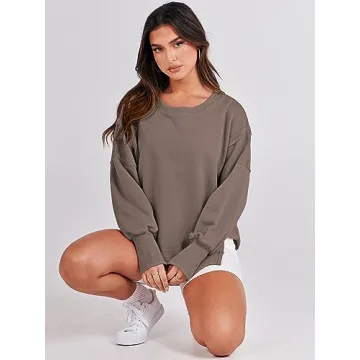 ANRABESS Women's Oversized Sweatshirt for Fall Fashion