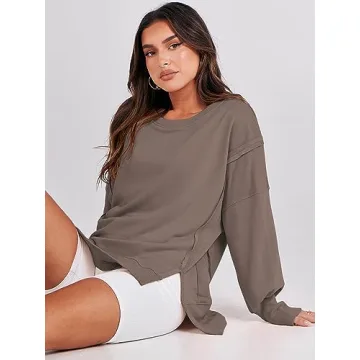 ANRABESS Women's Oversized Sweatshirt for Fall Fashion