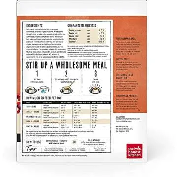 The Honest Kitchen Human Grade Dehydrated Grain Free Dog Food, Beef 10lb with 100ct Pet Wipes