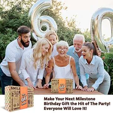 Vintage Candy Co. 60th Birthday Retro Candy Gift Basket - 1965 Party Assortment - Nostalgic Candy and Sweet Snacks Care Package Gift for Men and Women Turning 60 Years Old