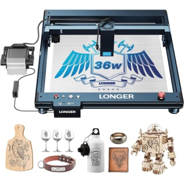 Longer Laser B1 30W Laser Engraver Cutter with Auto Air Assist, Working Speed Up to 600MM/S, DIY Las...