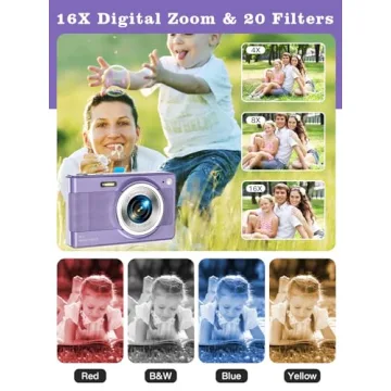 Kids Digital Camera 56MP Full HD with Zoom & Anti Shake