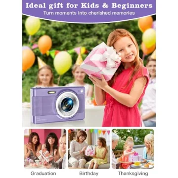 Kids Digital Camera 56MP Full HD with Zoom & Anti Shake