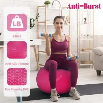 Fitvids Anti-Burst Fitness Ball for Core Strength
