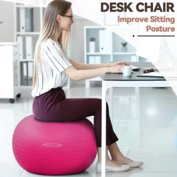 Fitvids Anti-Burst Fitness Ball for Core Strength