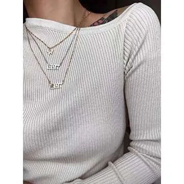 Glimmerst Birthday Year Necklace, 18K Gold Plated Stainless Steel Birth Year Number Pendant Necklace Memorable Anniversary Jewelry for Women