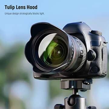 NEEWER 55mm ND Filter Kit and Lens Accessories, ND2 ND4 ND8 UV FLD CPL(Circular Polarizing) Filter Set with Lens Cap/Tulip Shaped Lens Hood