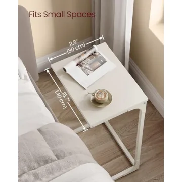 Stylish VASAGLE C-Shaped End Table for Small Spaces