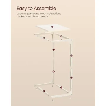 Stylish VASAGLE C-Shaped End Table for Small Spaces