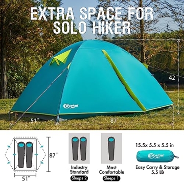 PORTAL 2 Person Ultralight Waterproof Camping Tent