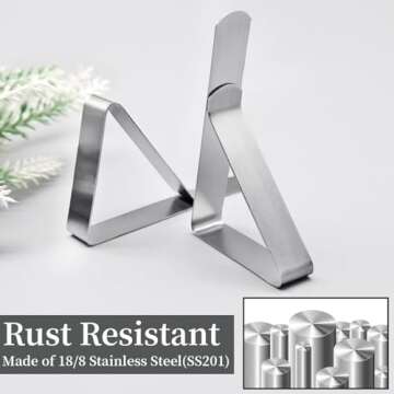 T-Antrix Tablecloth Clips 30 Packs for Picnics and Weddings