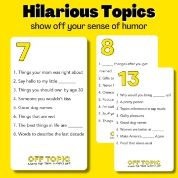 OFF TOPIC Party Game for Adults - Fun Adult Board Games for Groups of 2-8 Players - Hilarious Game Night Card Game for Friends, Family & More