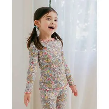 VAENAIT BABY Infant Toddler Kids Modal Pajamas Pjs 2pcs Set Shirring Floral M