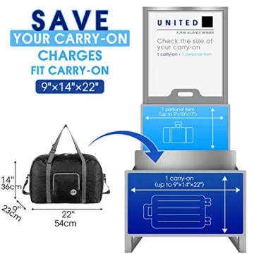 Lightweight 50L Cabin Bag Underseat Travel Holdall