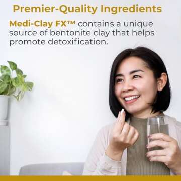 Premier Research Labs Medi-Clay-FX: Bentonite Clay Capsules for Detoxification | Food Grade Smectite Supplement | Absorb Toxins, Supports Cellular Health and Mold Detox - 60 Capsules