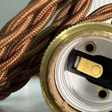 Nordic Pendant Light OTTOSON Modern Ribbed Pendant Single Bulb Ceramics Ceiling Hang Light in White and Brass for Kitchen Island Living Dining Room, B (66598-B)