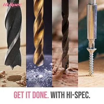 Hi-Spec 58pc 18V Cordless Power Drill Driver, Bit Set & Case. Complete Pink Drill and Drill Bit Set for Home & Garage DIY