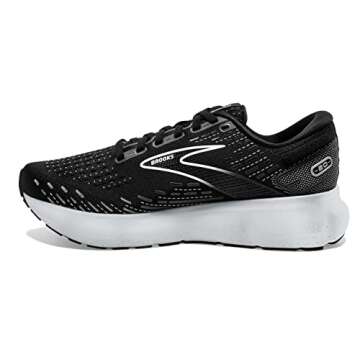 Brooks Women's Glycerin 20 Neutral Running Shoe - Black/White/Alloy - 11 Wide