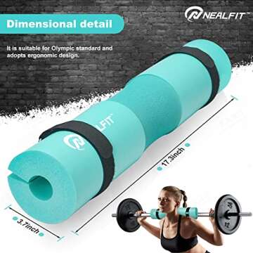 NEALFIT Barbell Pad Squat Pad for Squats—Squat Bar Pad—Great for Weightlifting,Lunges and Hip Th...