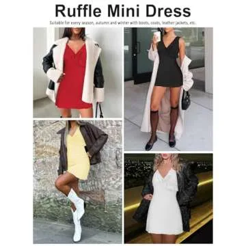 Elegant MIYIEONZ Sexy Ruffles V Neck Dress for Women