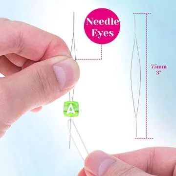 Stretchy String for Bracelets, Cridoz 0.5mm Clear Elastic String Stretch Cord Bracelet String with 2 Pcs Beading Needles for Seed Beads, Pony Beads, Bracelets and Jewelry Making