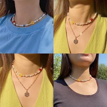 Chic Miss Pink Beaded Necklace - Handmade Pearl Choker