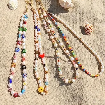 Chic Miss Pink Beaded Necklace - Handmade Pearl Choker