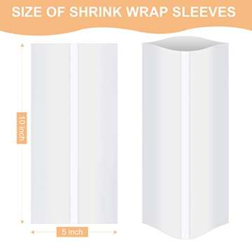 5x10 Inch Sublimation Shrink Wrap Sleeves - 60 Pcs for Tumblers, Mugs & Crafts
