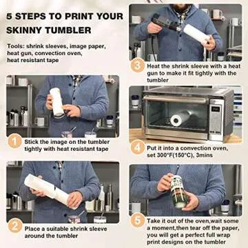 Premium Sublimation Shrink Wrap Sleeves for Tumblers, Mugs