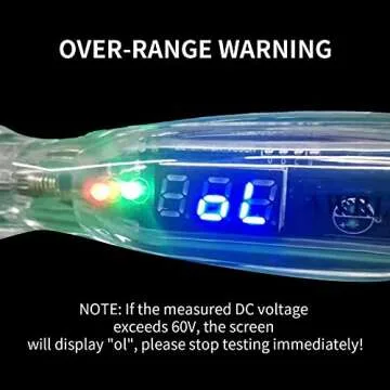 AWBLIN Automotive Test Light 3-60V DC Digital LED Ciruit Tester Auto Bidirectional Voltage Tester with Voltmeter and 220pcs Fuse Assortment Kit Assorted Replacement Blade Fuses Standard & Mini