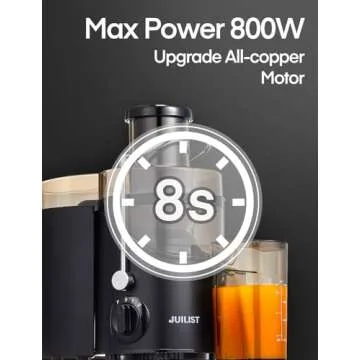 Juicer Machines, Juilist 3" Wide Mouth Juicer Extractor, for Vegetable and Fruit with 3-Speed Settin...
