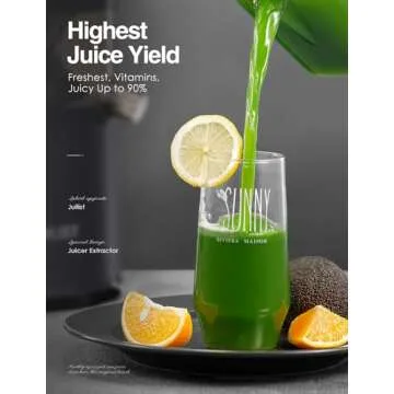 Juilist Juicer Extractor - 800W, Easy to Clean, Compact