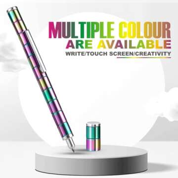LARAH Color Fidget Pen Toy, Sensory Tool EDC Fidgeting Game for Adults, Cool Gadget Best for Stress and Anxiety Relief and Kill Time,Novelty Gifts for Teen and Adults