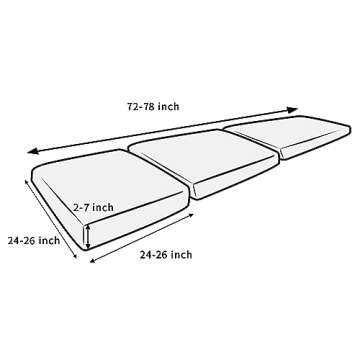 Linen Couch Cushion Covers, Sofa Cover Sofa Furniture Protector Slipcover with Bottom Tie rope, Soft...