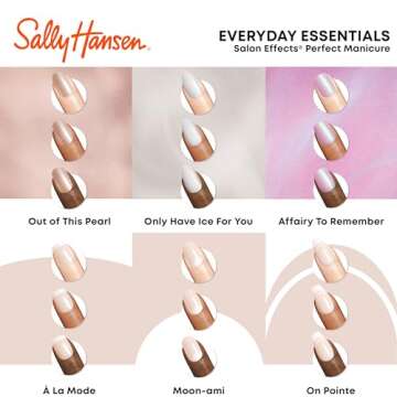 Sally Hansen Salon Effects® Perfect Manicure, Only Have Ice For You, Press On Nails, Almond Shaped, Non-Damaging Adhesive Tabs, File, and Alcohol Pad Included