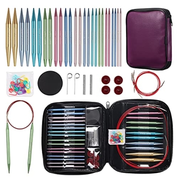 Ruidi 13 Pairs of Circular Knitting Needles Set